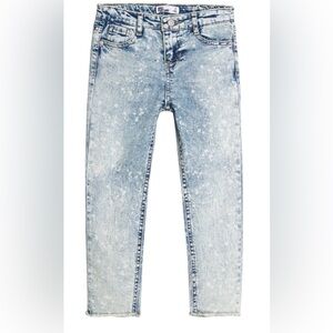 NWT Little Girls Splatter Print Denim Skinny Jeans, Bowery Wash Size 6x